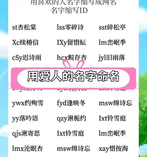 情侣网名攻略（15个精选情侣网名推荐，让你们的爱情更加浪漫）